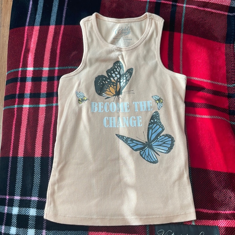 “Become The Change”  butterfly muscle shirt